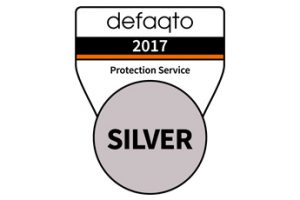 We receive the Silver Service Rating from Defaqto