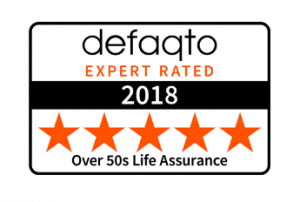 Our Over 50s Life Insurance has received a 5 Star Rating from Defaqto