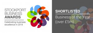 The hat-trick of awards nominations was complete with 'Business of the Year' in the Stockport Business Awards
