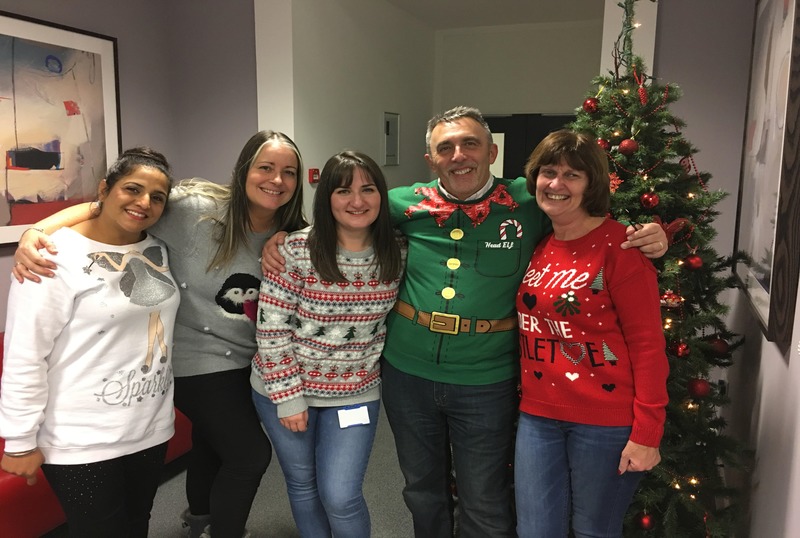 Shepherds Friendly staff celebrate Christmas Jumper Day