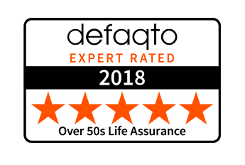 We receive a 5 Star Rating from Defaqto for our Over 50s Life Insurance