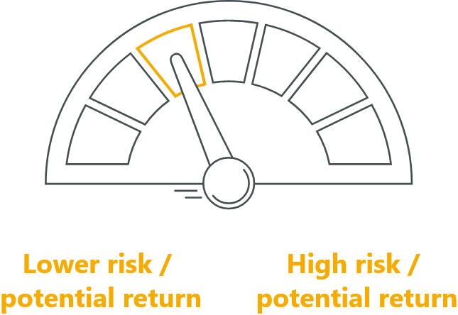 Low risk vs high risk meter icon