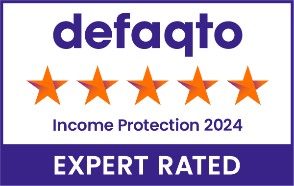 Defaqto Logo for the 5 star rating on our Income Protection Insurance