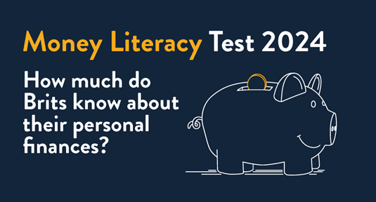 Money Literacy Test 2024 - How Much Do Brits Know About Personal Finance? Piggy bank with coins going into it.