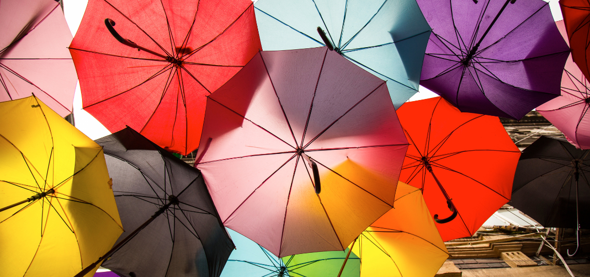 Colourful umbrellas